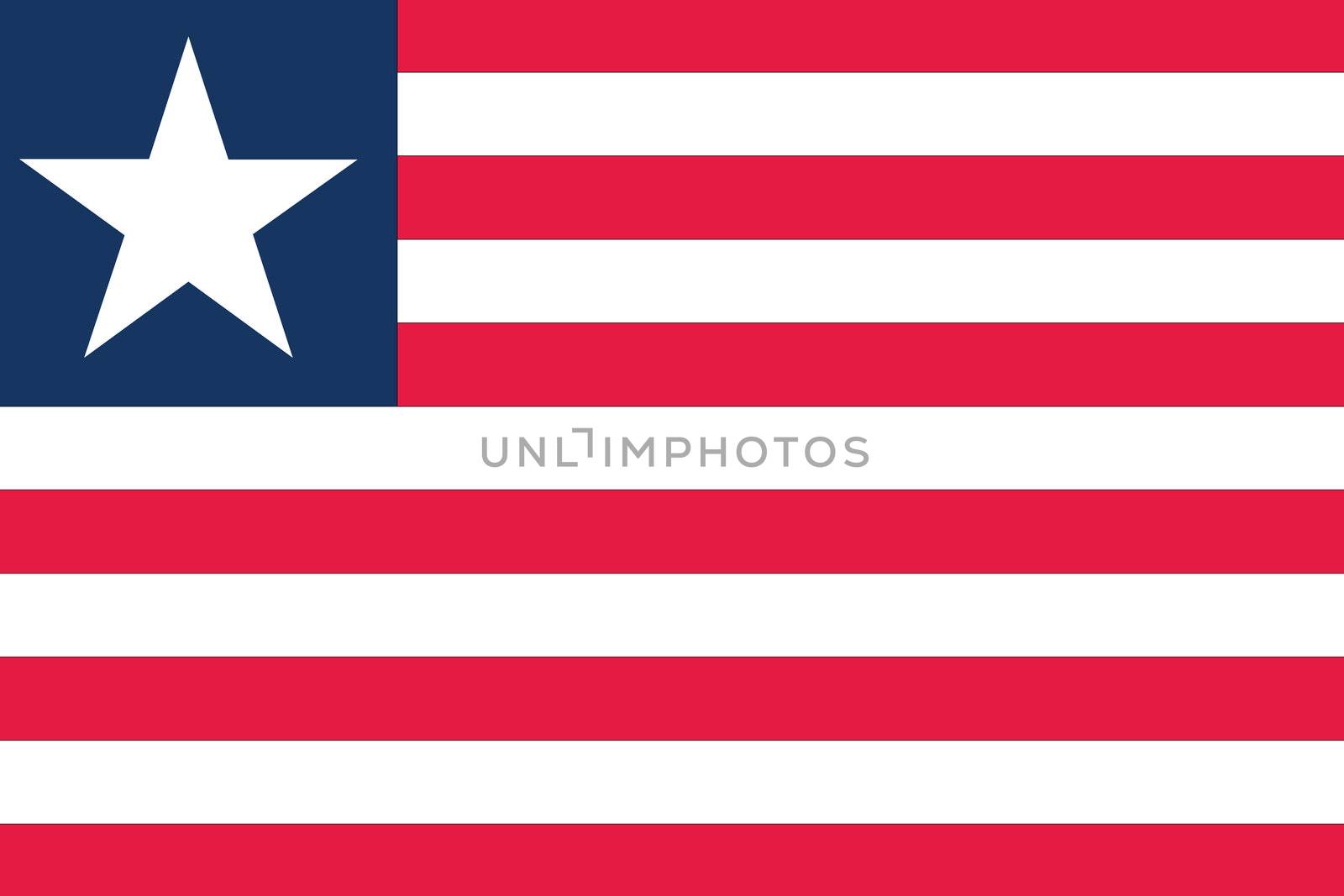 Illustrated Drawing of the flag of Liberia by DragonEyeMedia