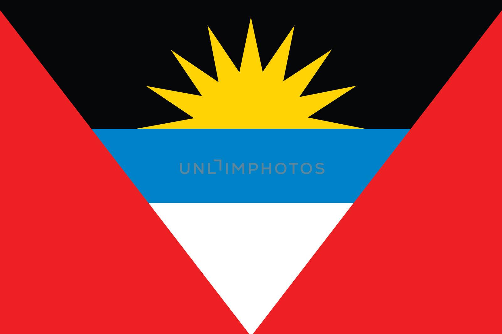 Illustration of the flag of Antigua and Barbuda by DragonEyeMedia