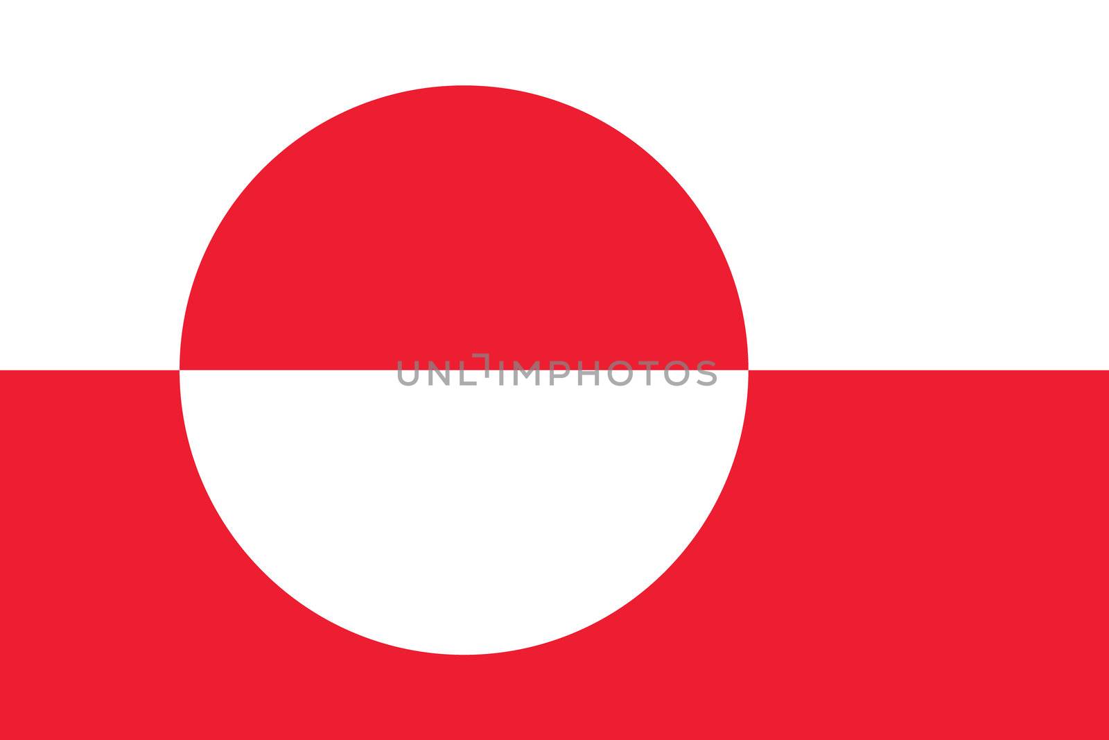 Illustrated Drawing of the flag of Greenland by DragonEyeMedia