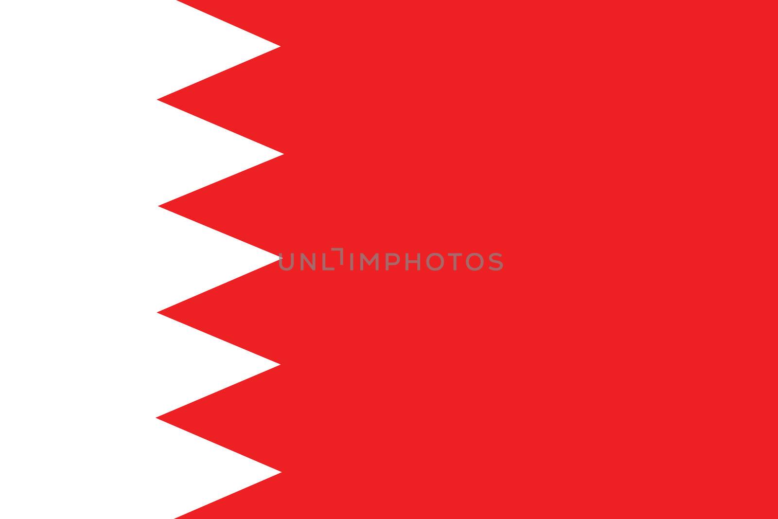 Illustrated Drawing of the flag of Bahrain by DragonEyeMedia