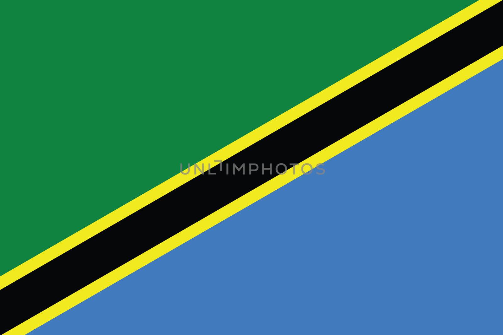 Illustrated Drawing of the flag of Tanzania by DragonEyeMedia