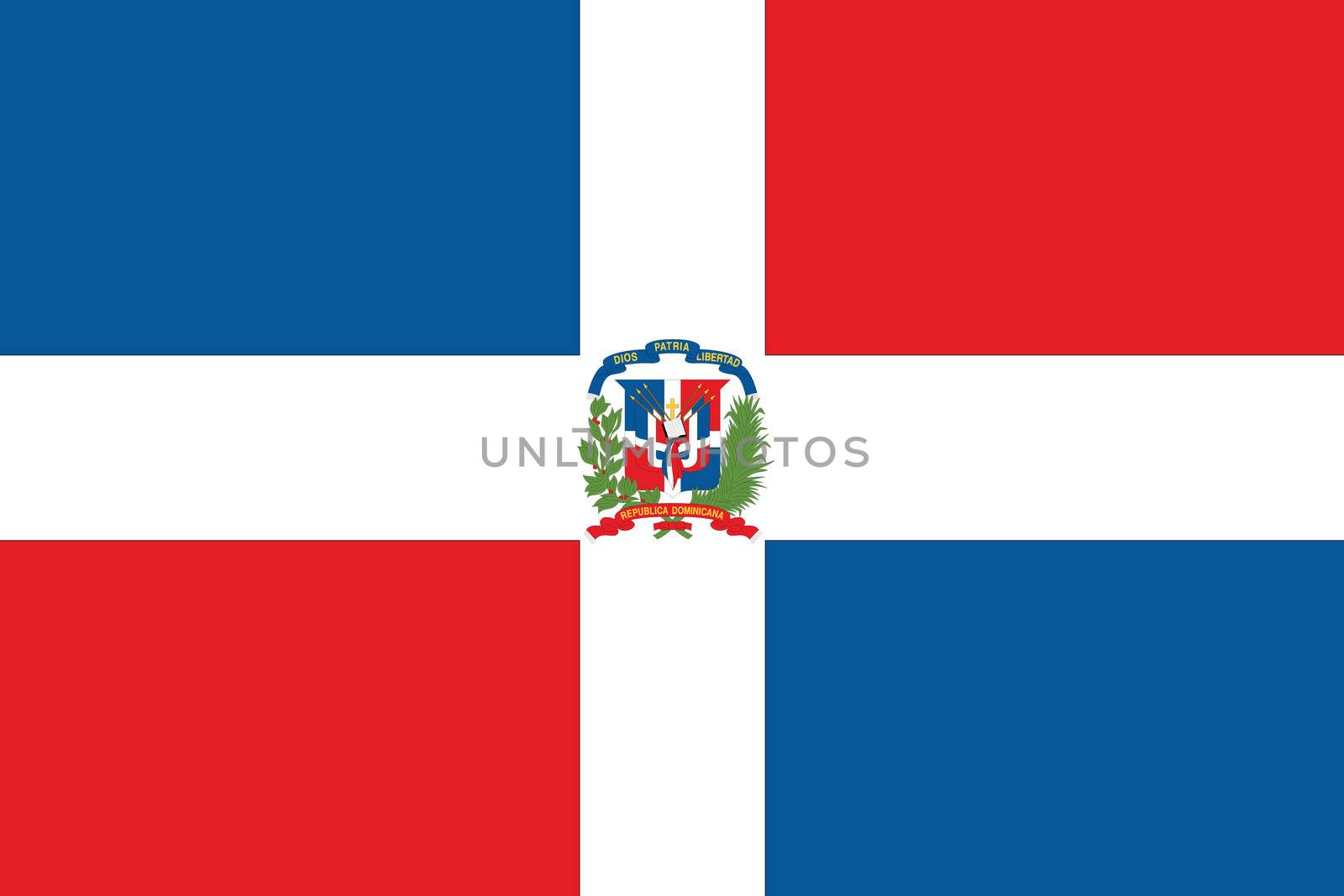 Illustration of the flag of the Dominican Republic by DragonEyeMedia