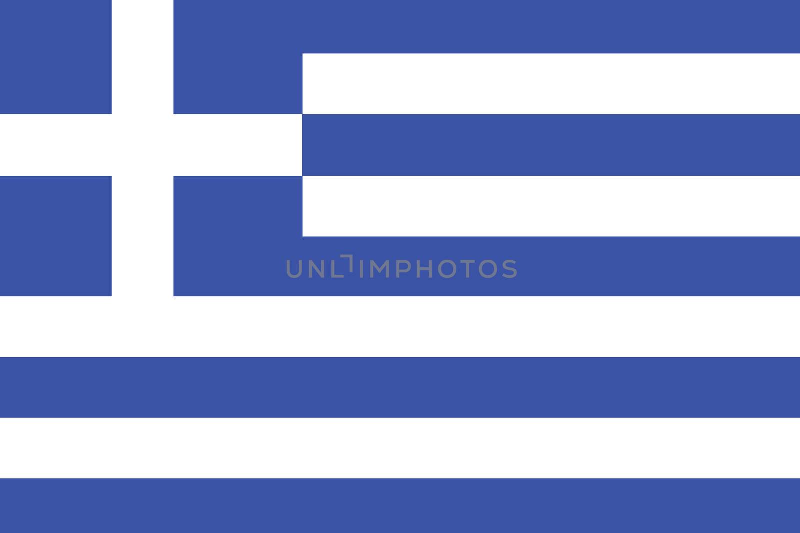 An Illustrated Drawing of the flag of Greece