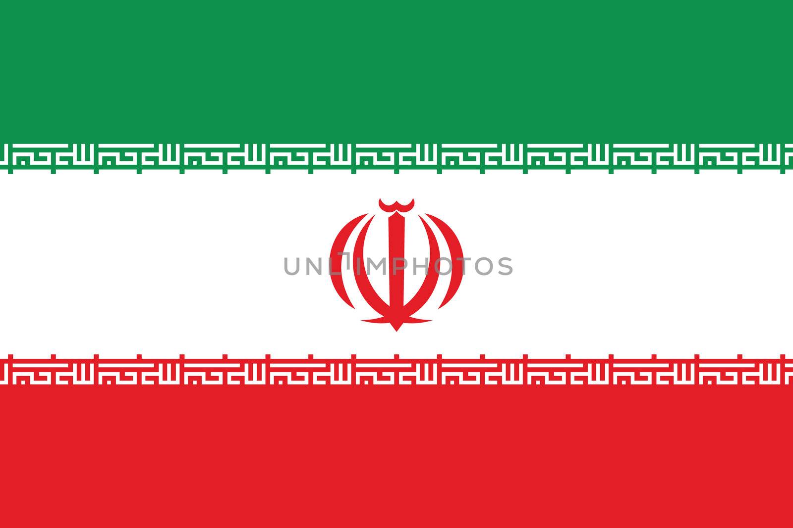 Illustrated Drawing of the flag of Iran by DragonEyeMedia