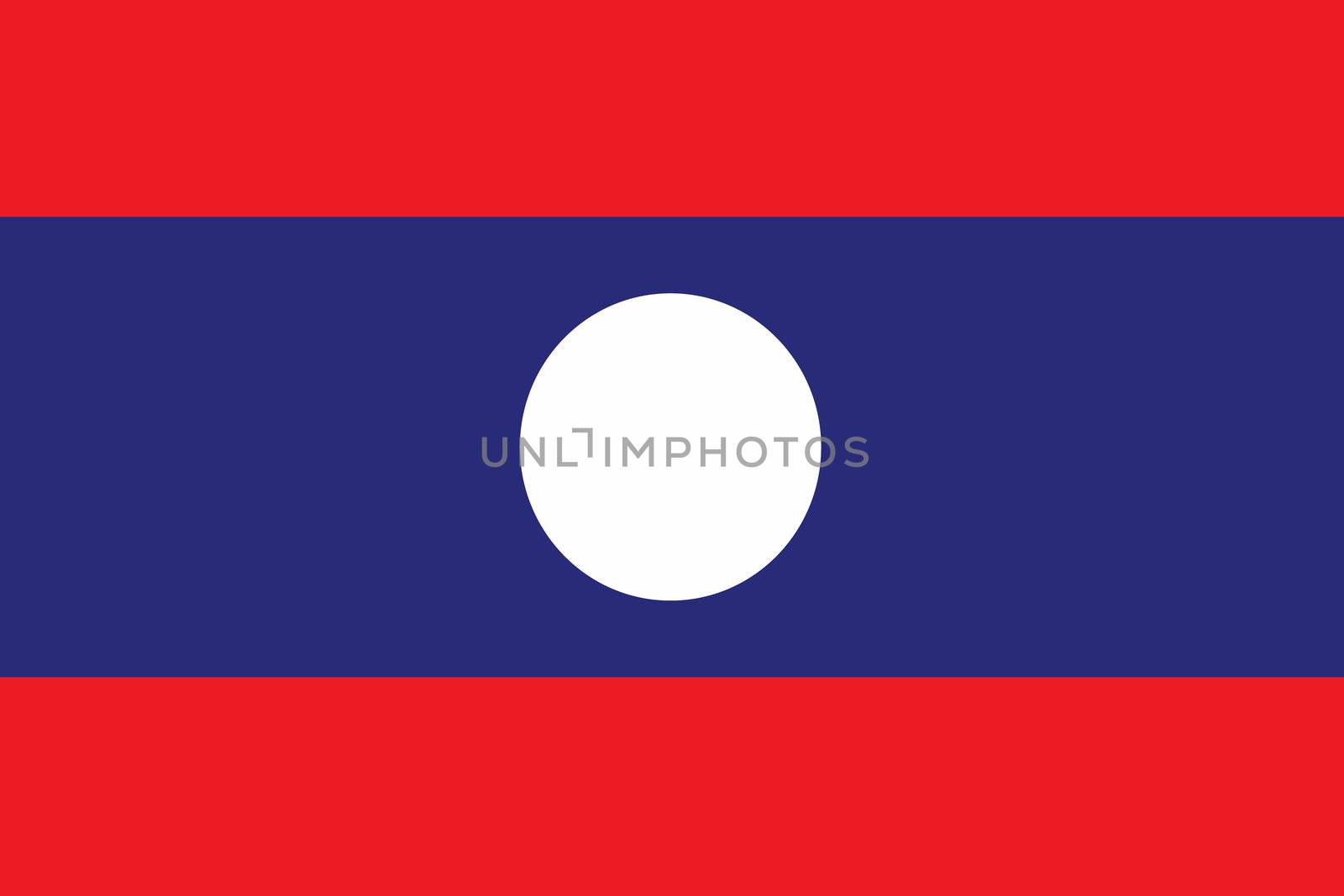 An Illustrated Drawing of the flag of Laos