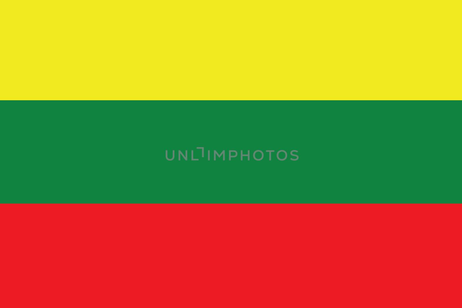 Illustrated Drawing of the flag of Lithuania by DragonEyeMedia