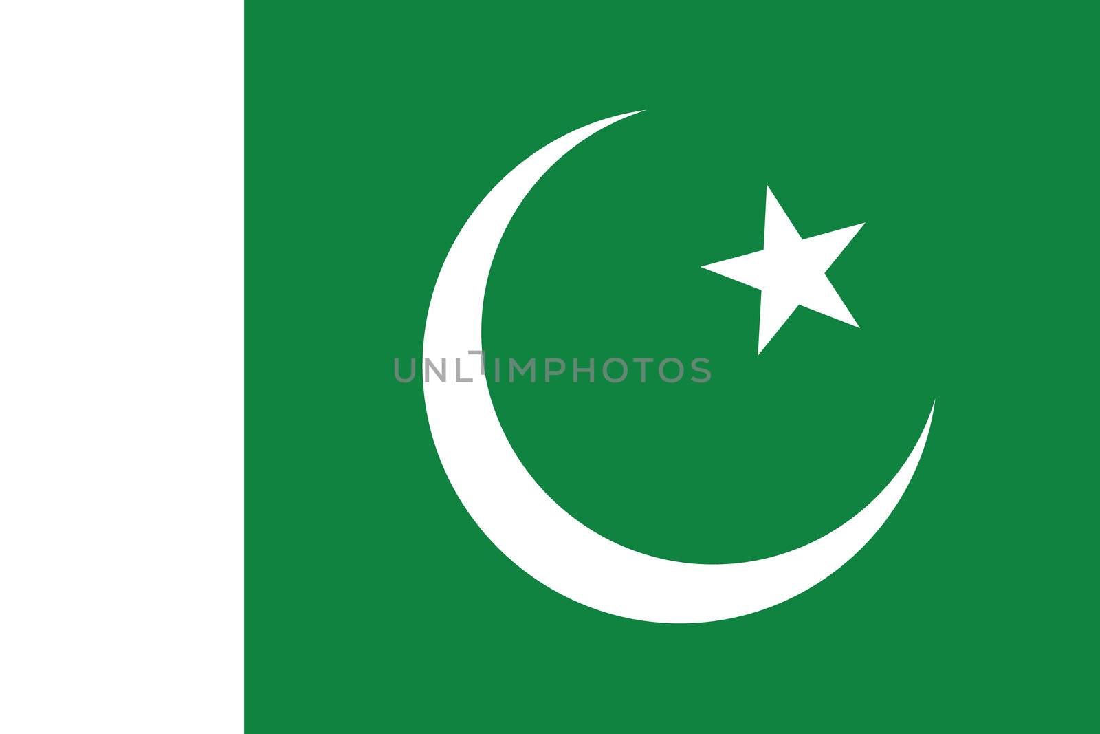 Illustrated Drawing of the flag of Pakistan by DragonEyeMedia