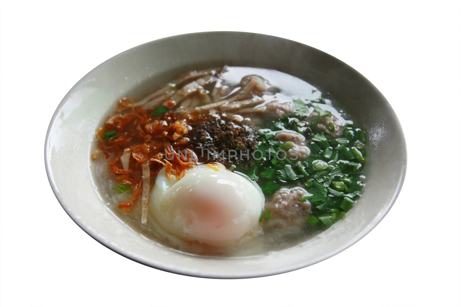 Thai noodle style isolated on white