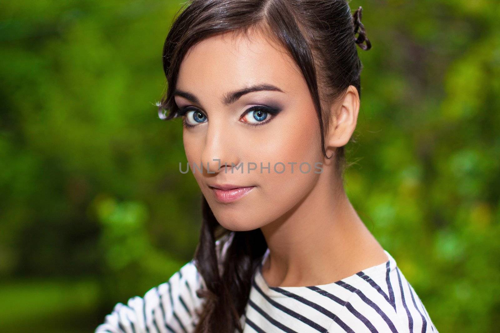 close up portrait of a pretty girl with accessories