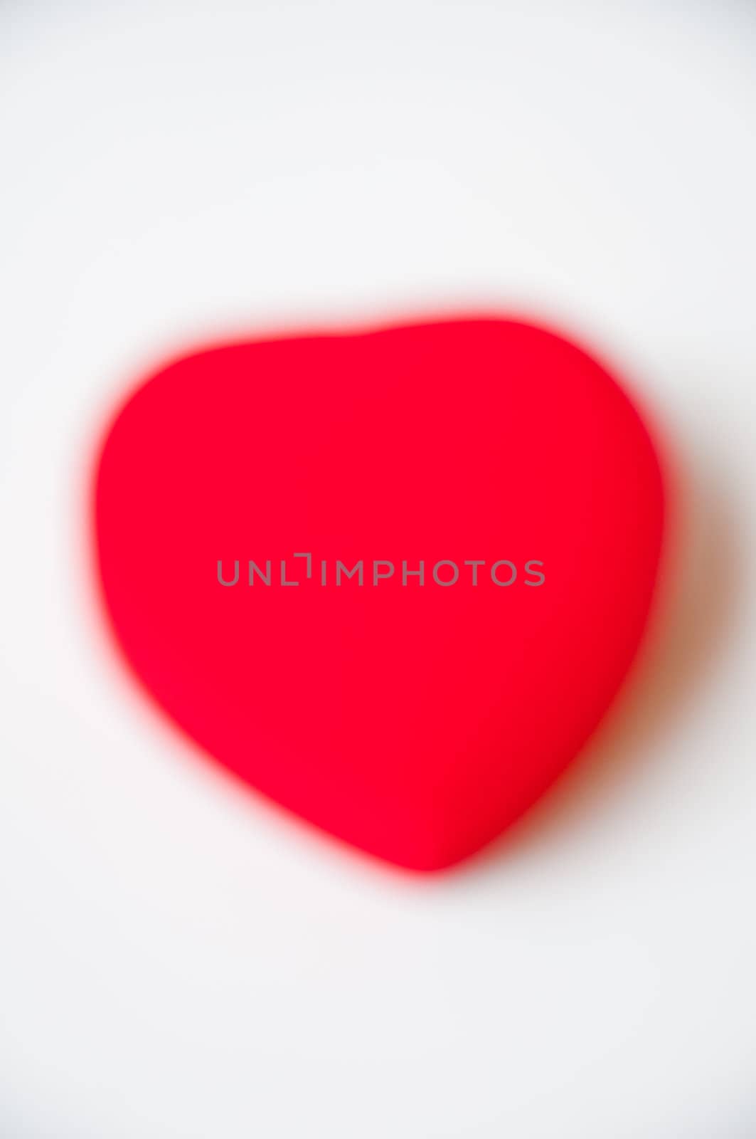 Blur of red heart shape