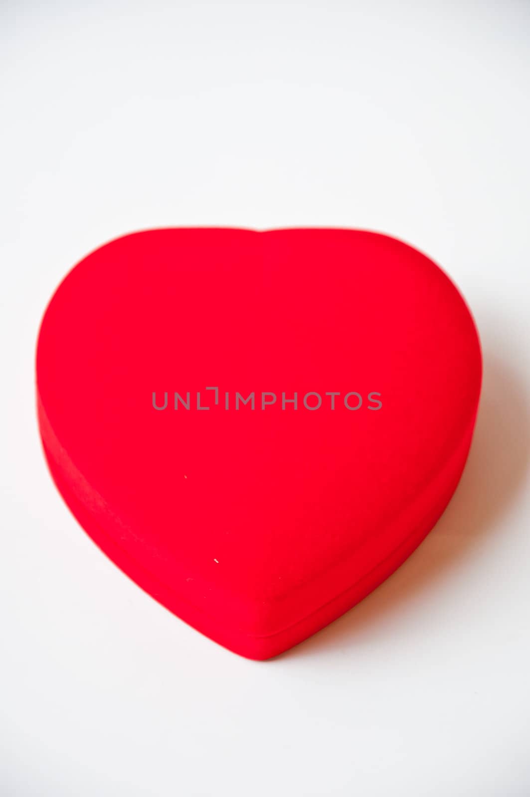 Red heart shape on white background