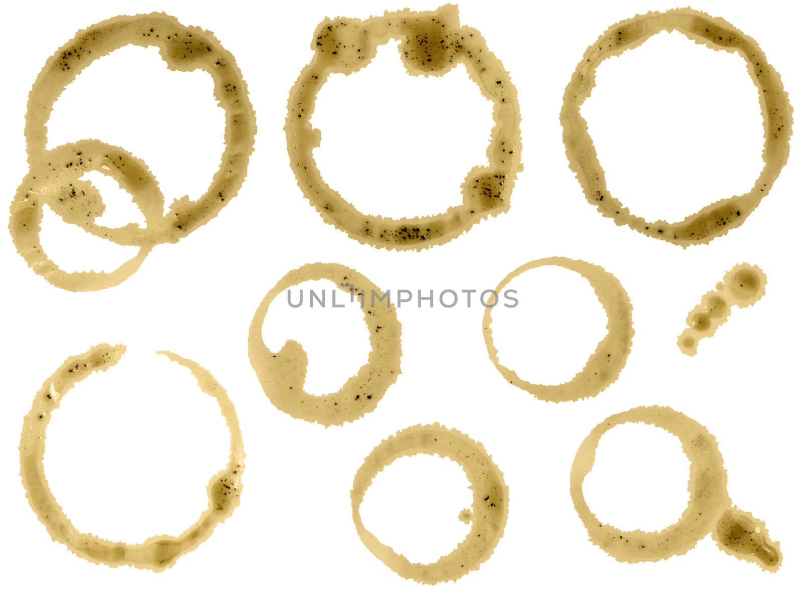 Coffee cup stain isolated on white background. by only4denn