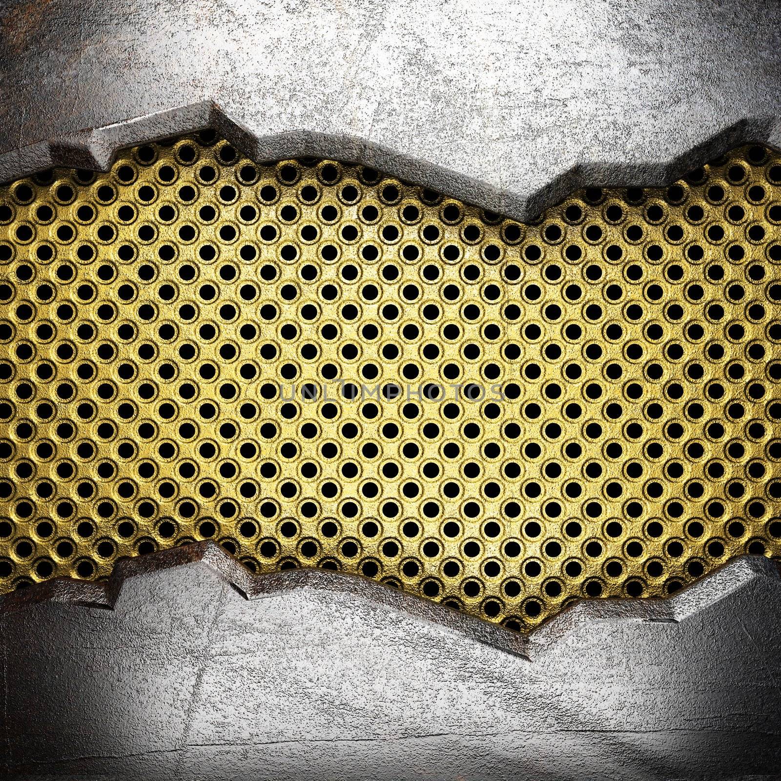 metal on gold made in 3D