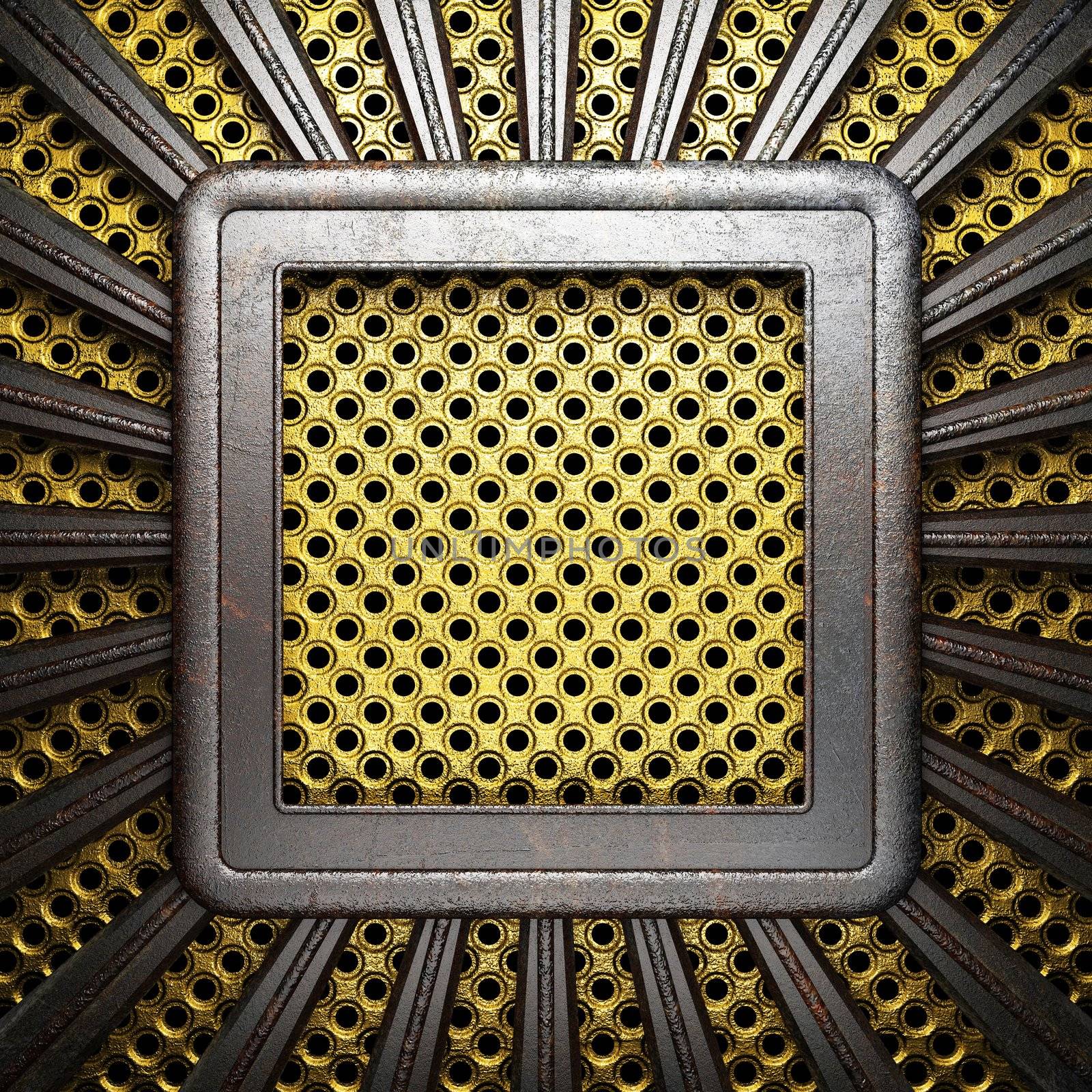 metal on gold made in 3D