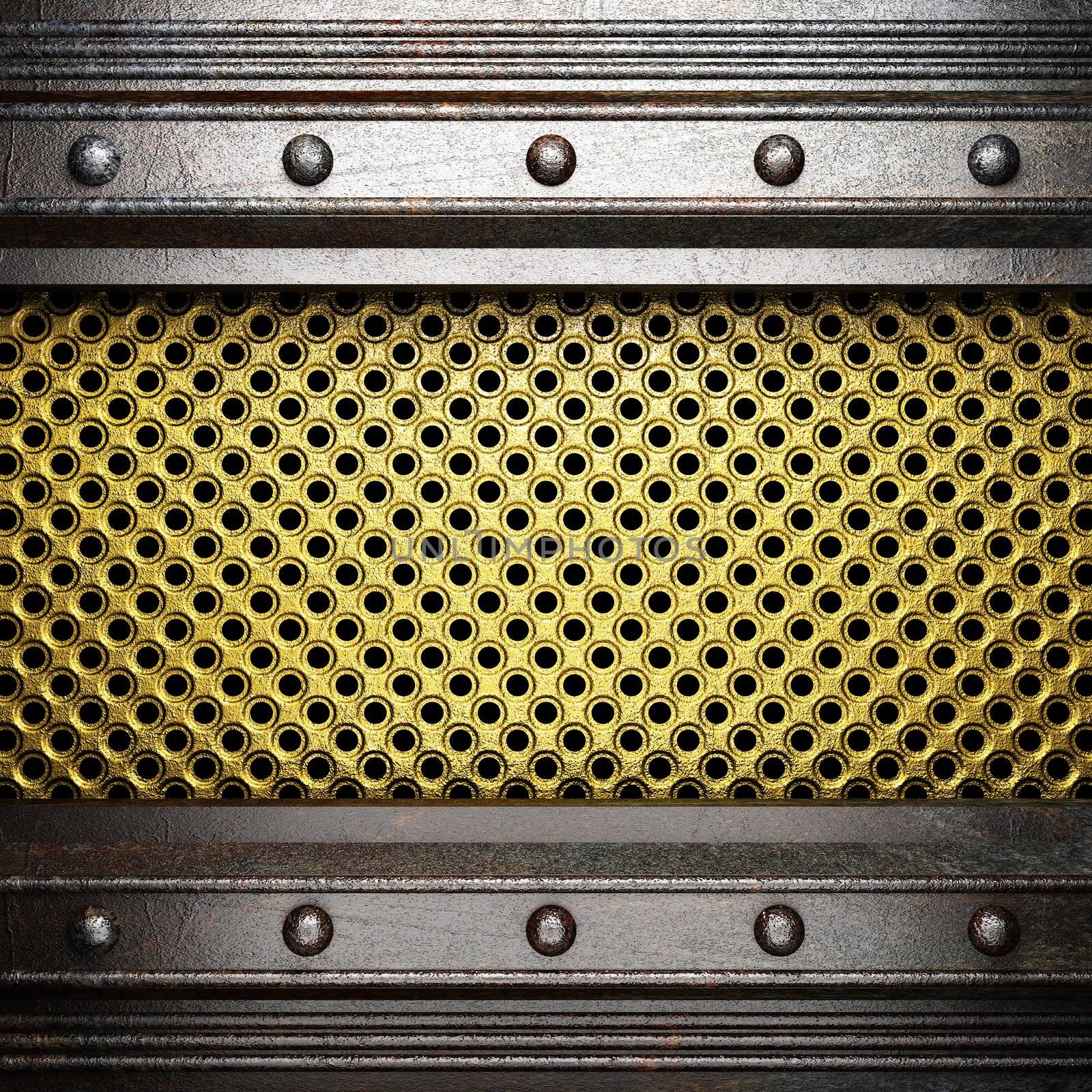 metal on gold made in 3D