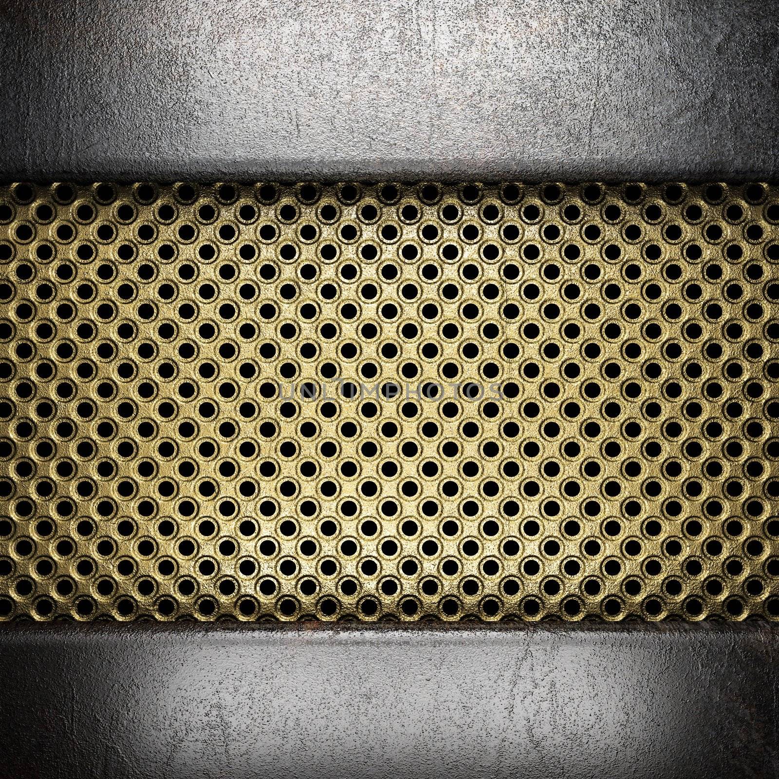 metal on gold made in 3D