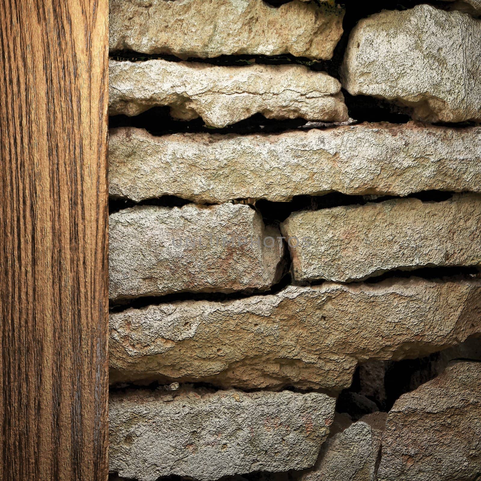 wood on wall made in 3D