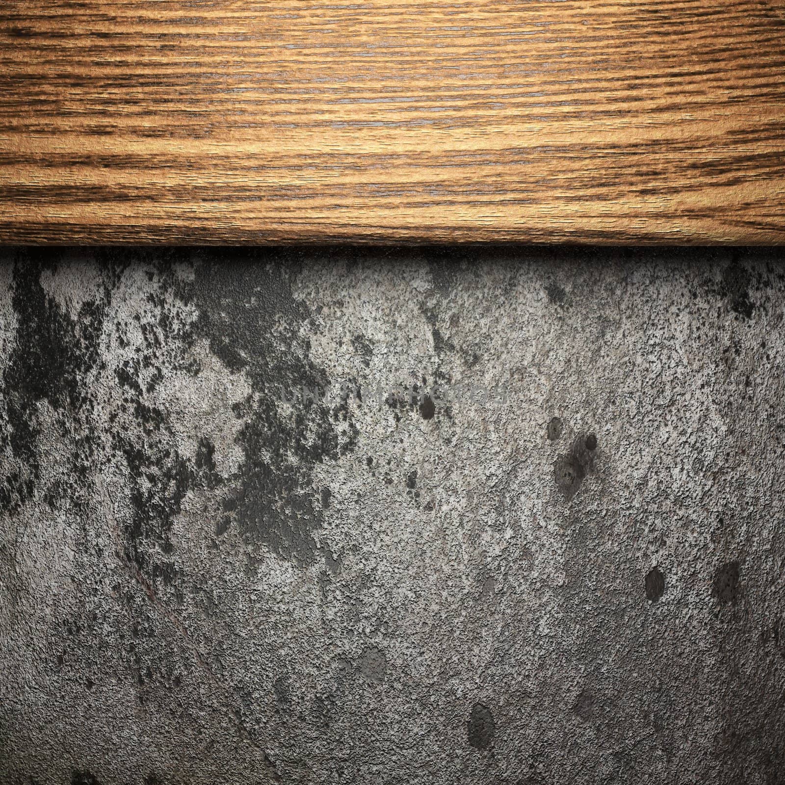 wood on wall made in 3D
