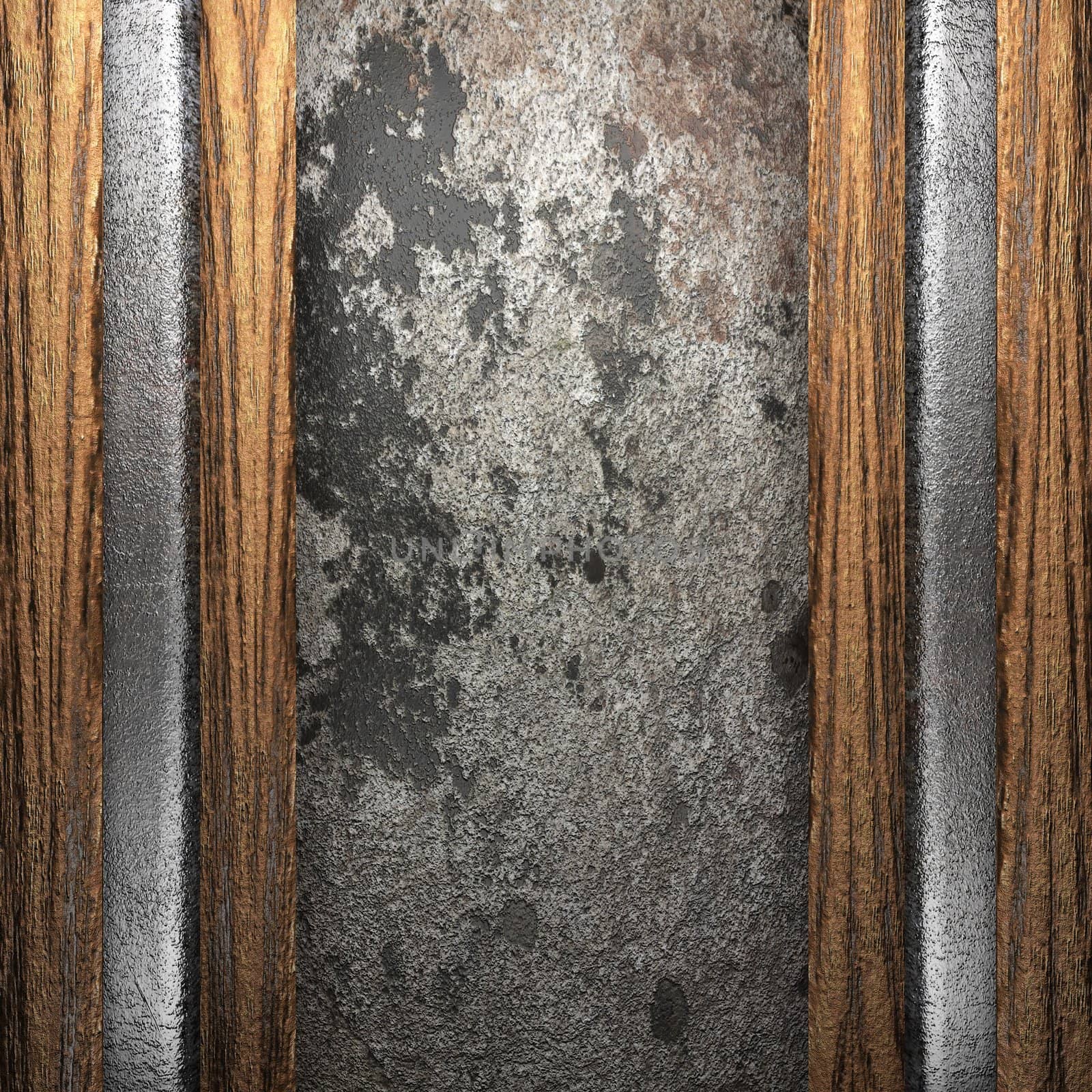wood on wall made in 3D