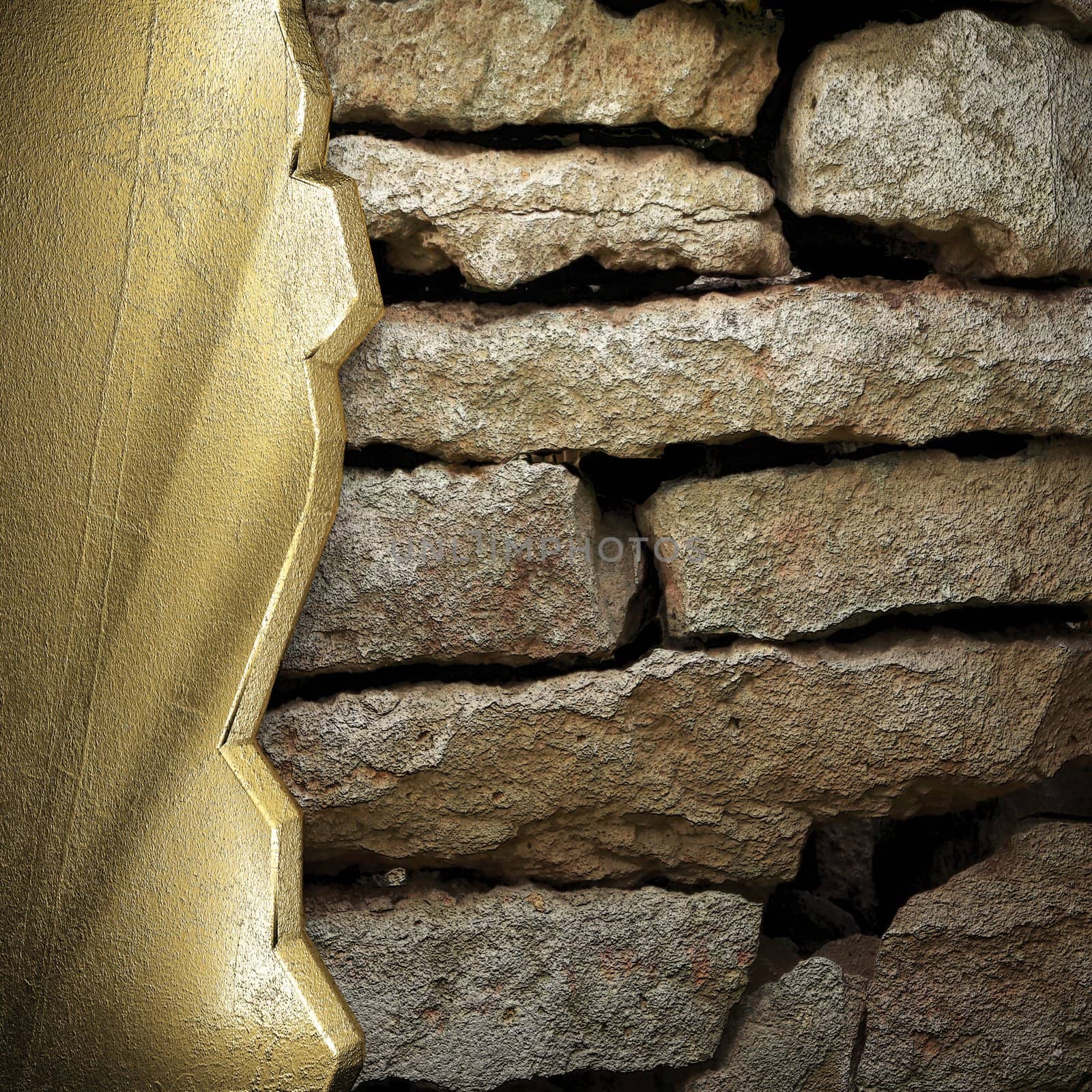 golden background made in 3D