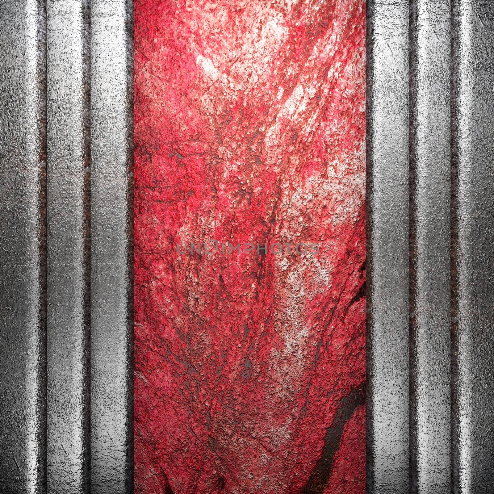 metal on wall made in 3d