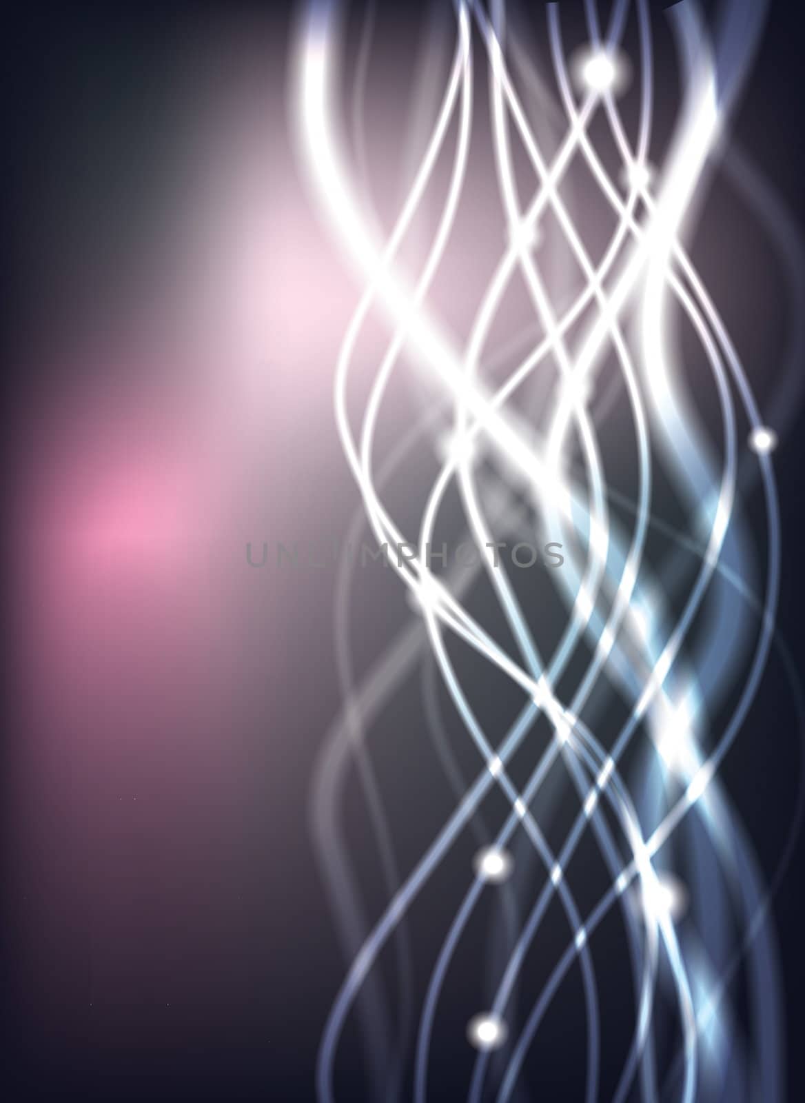 Blue Glowing Abstract Lines background, illustration for your design  
