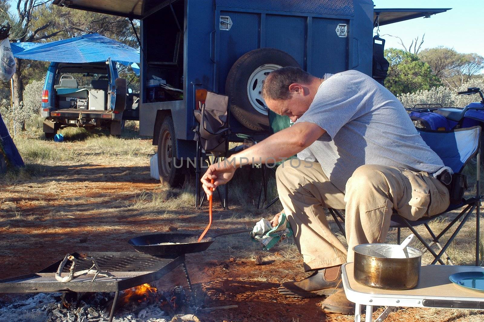 Kitchen in the Australian bush