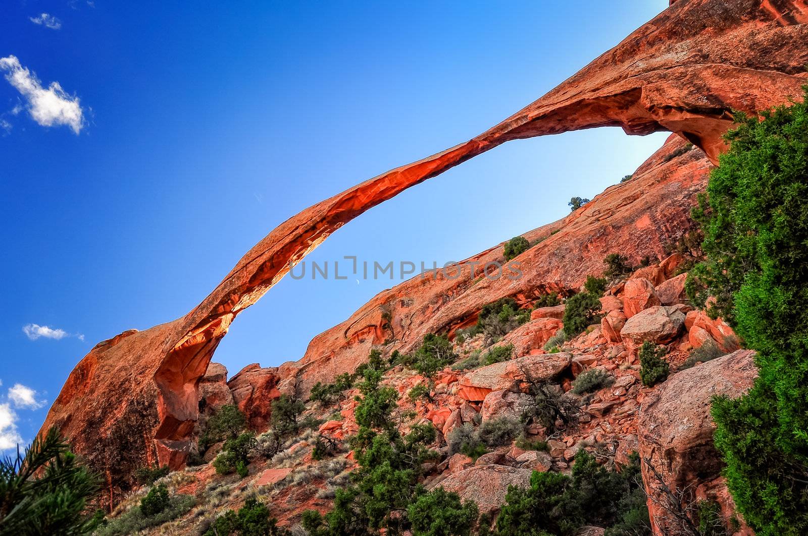 Long arch landscape view, Arches National Park, Utah by martinm303