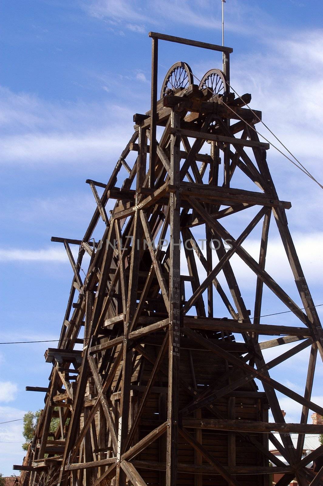 mine shaft of the goldmine of Leonora in the Australia Western
