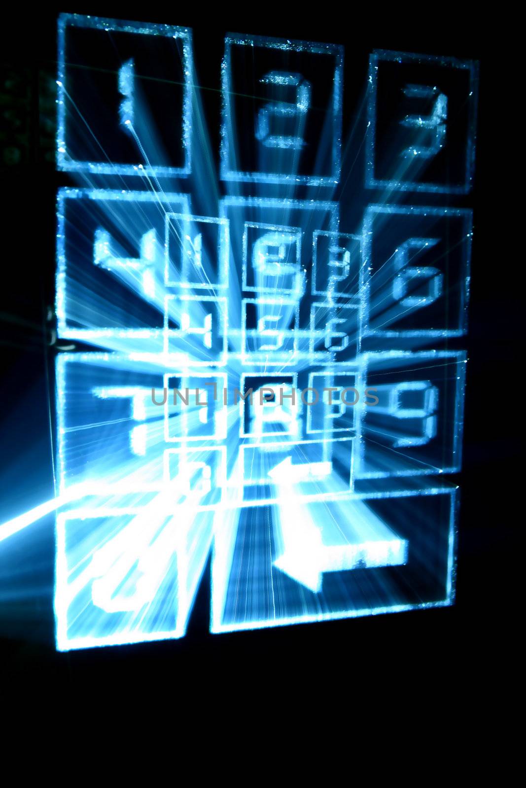 cyber numpad abstract in motion dark