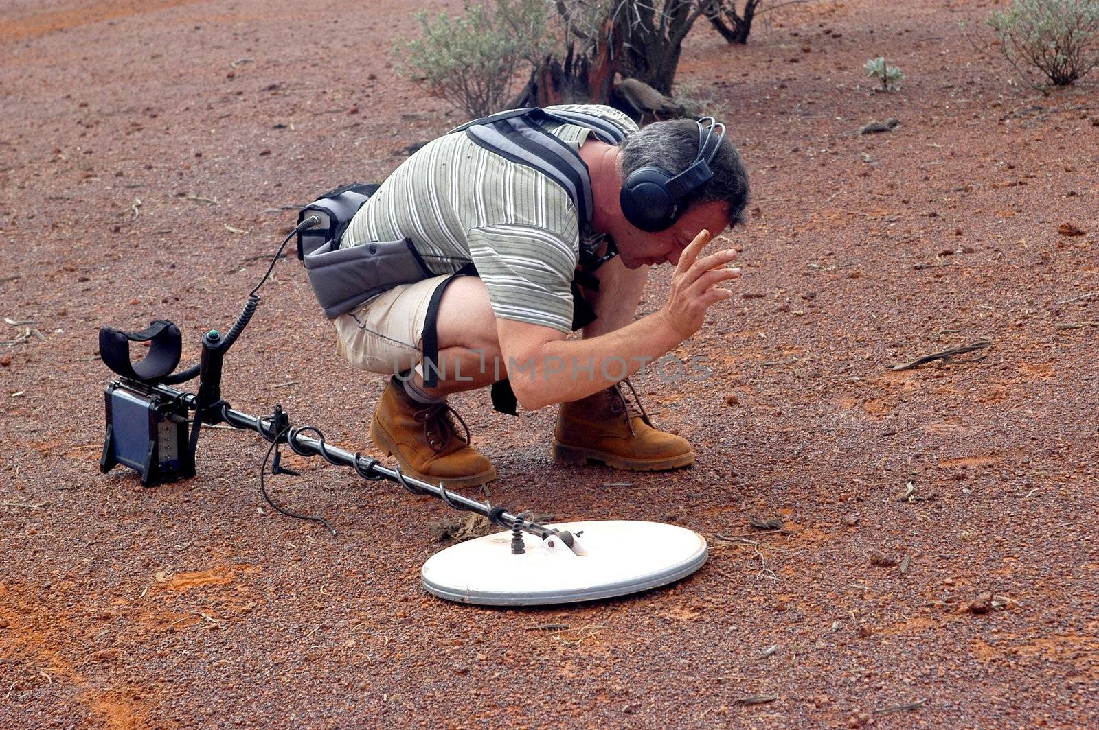 Gold bearing prospection in the Australian bush by gillespaire