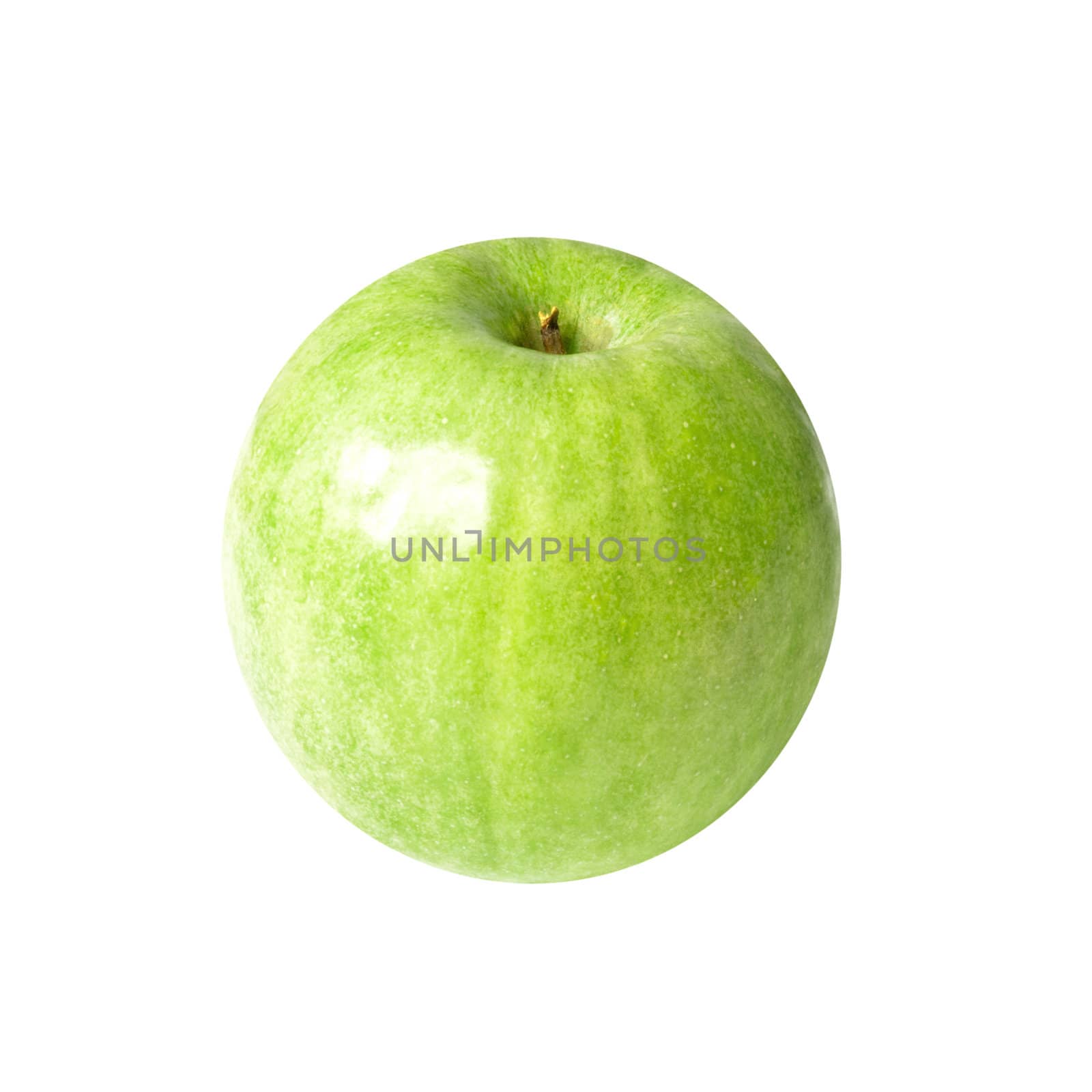 Fresh green apple isolated on the white background.