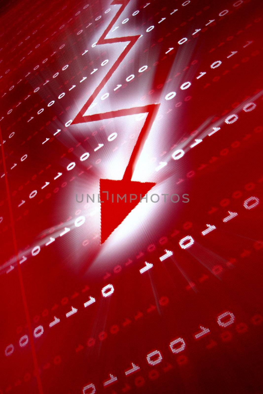 red graph abstract business background