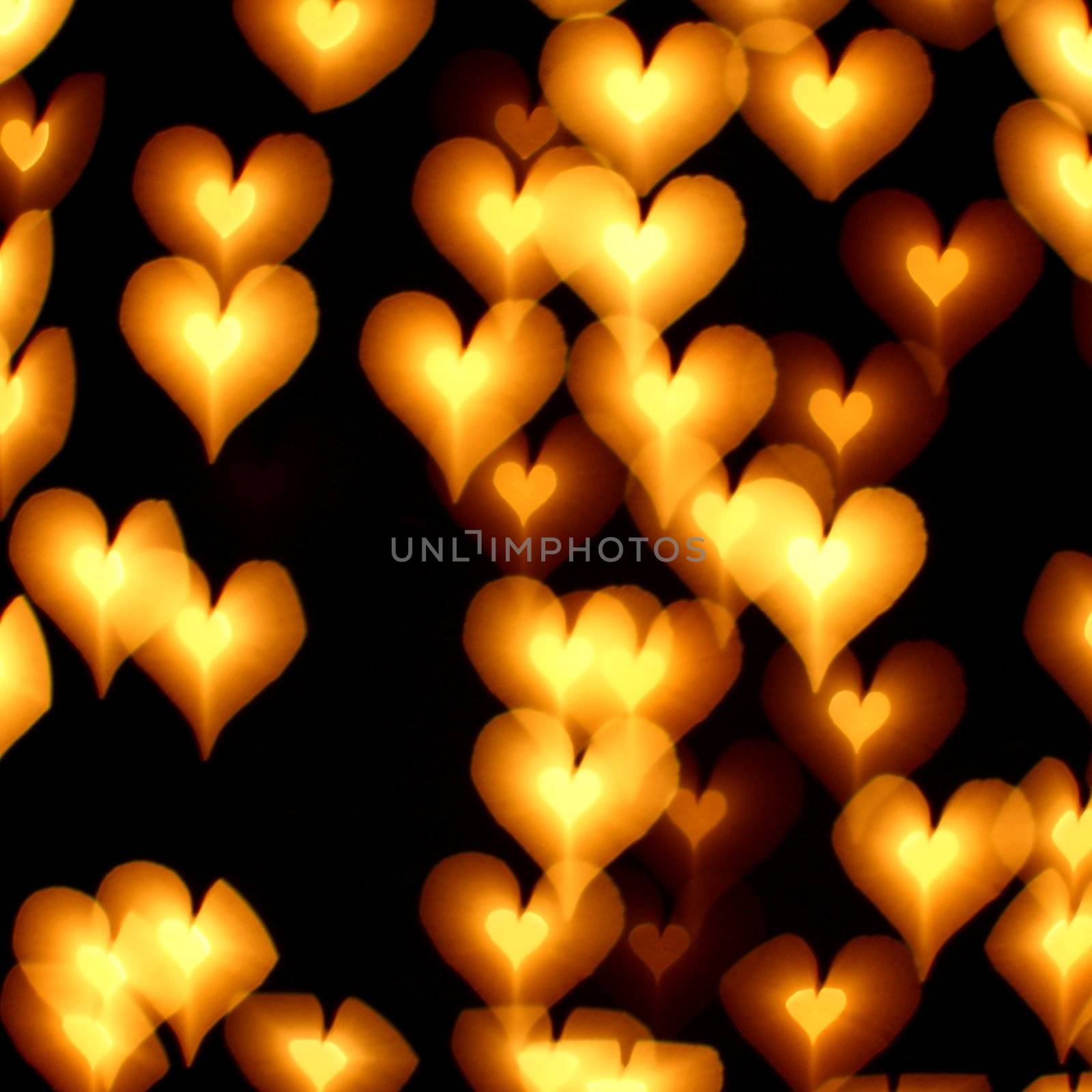 bokeh hearts by Yellowj