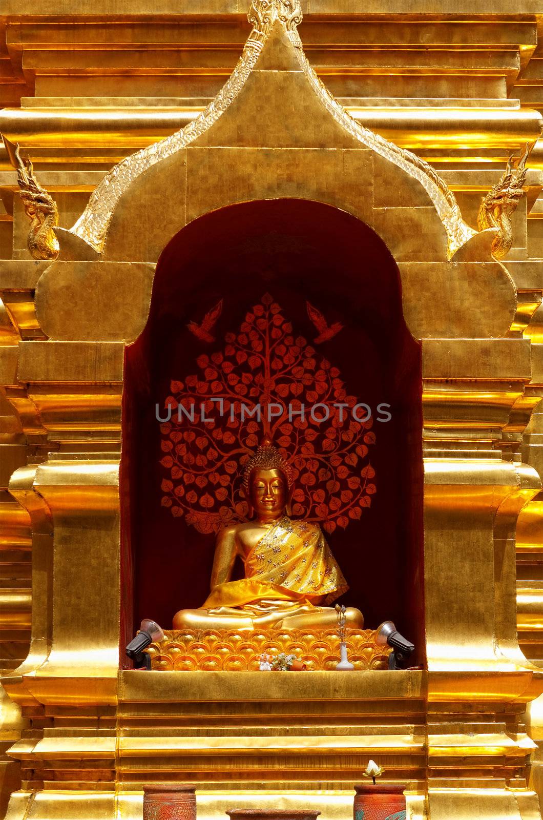Wat Phra That Doi Suthep is a major tourist destination of Chiang Mai, Thailand.