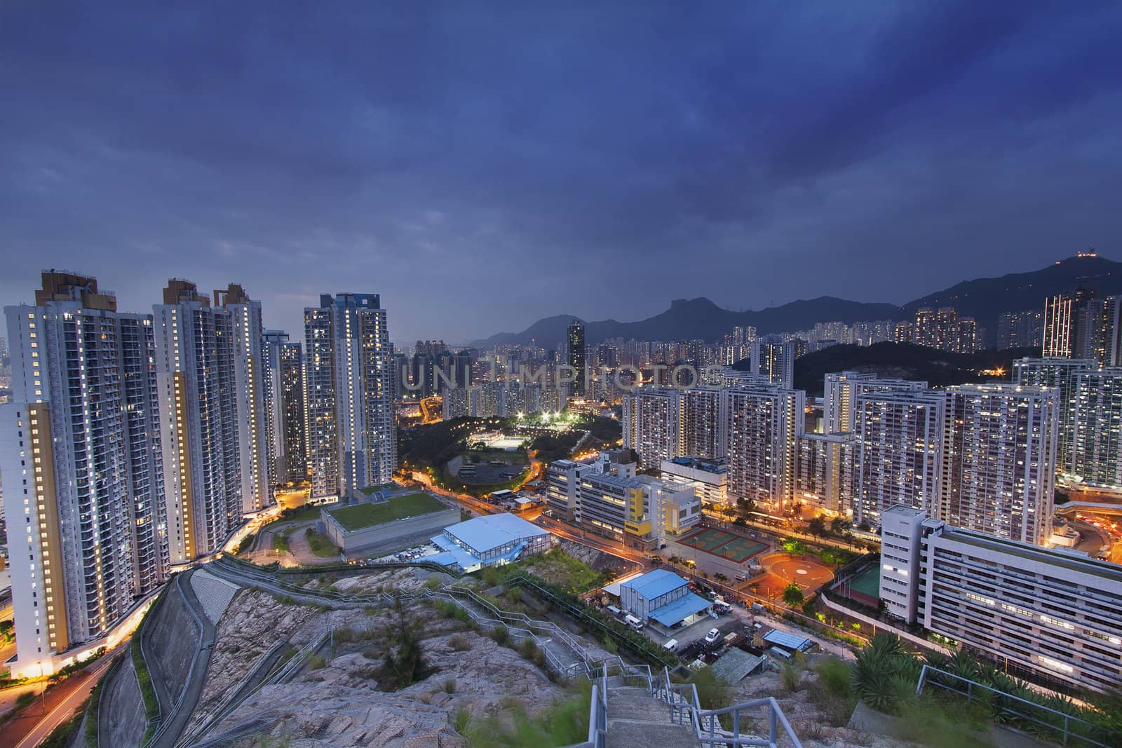 hongkong city sunset