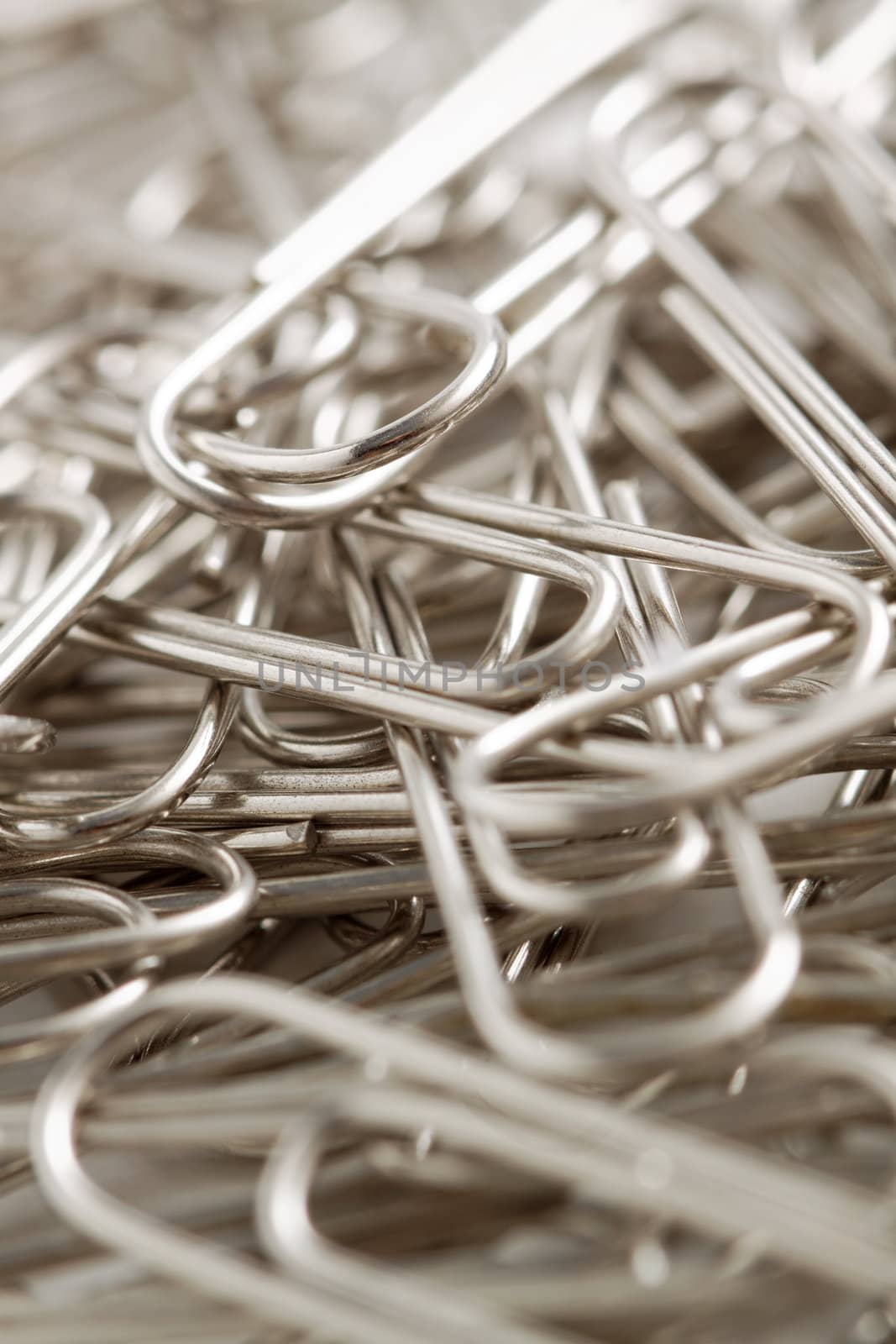 paper clips to white background.