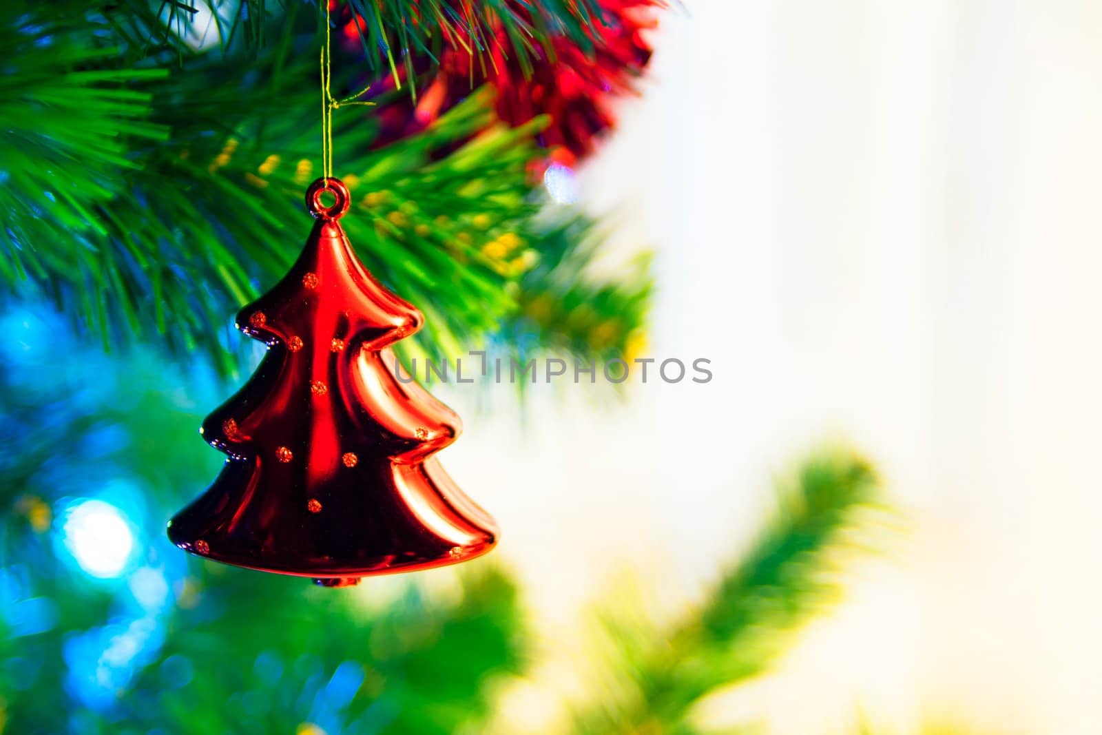 Christmas tree with christmas red bauble  by simpson33