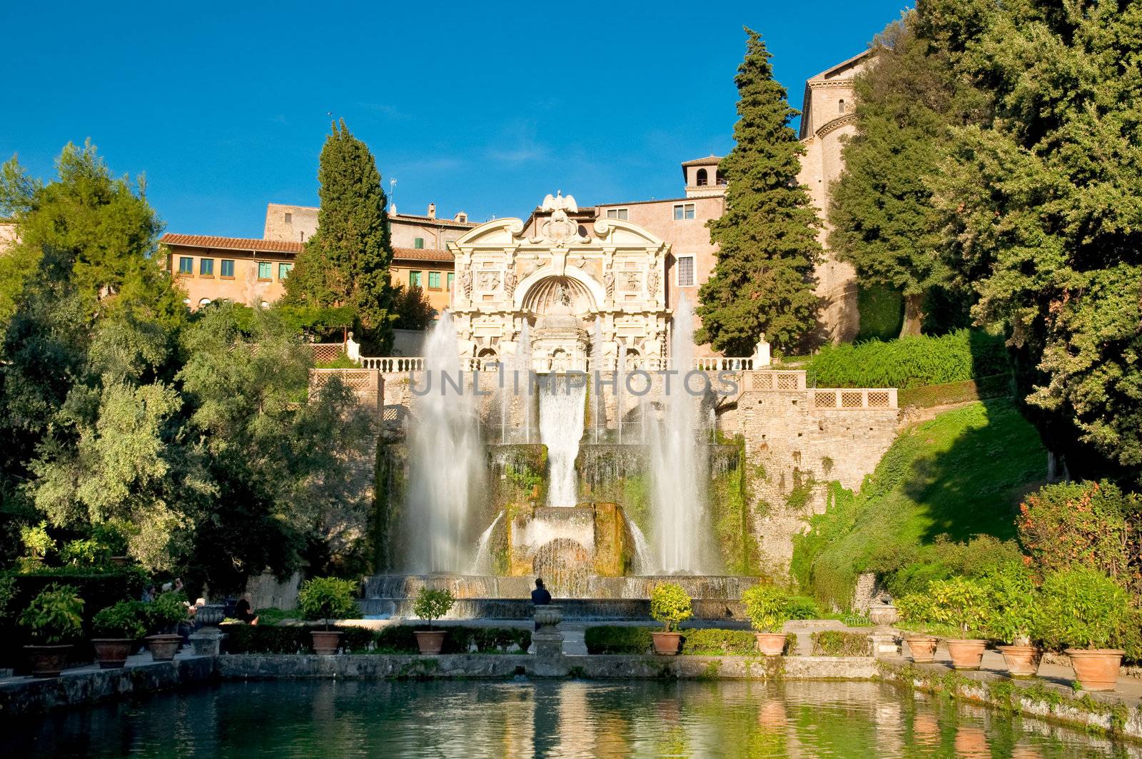 Fontane del Nettuno e dell' Organo at Villa D'este in Tivoli - Roma - Italy  horizontal