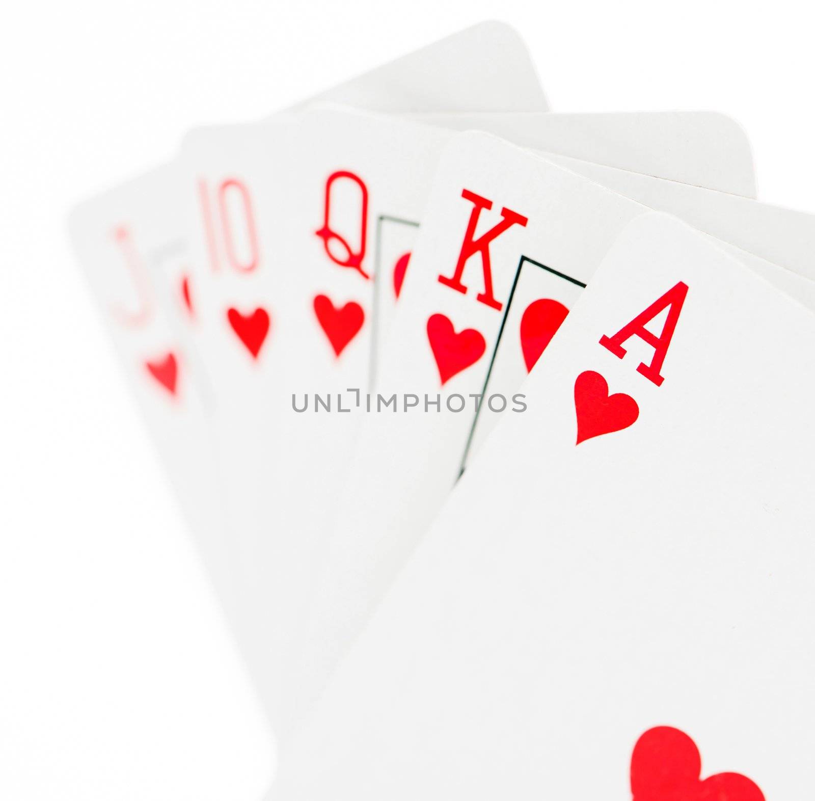 Playing cards - isolated on white background