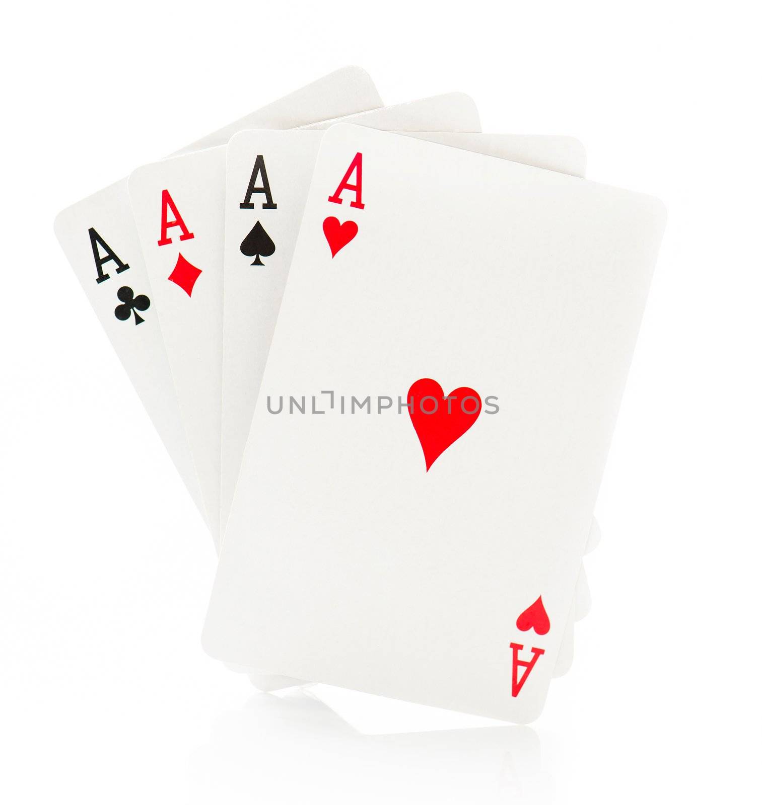 Playing cards - isolated on white background