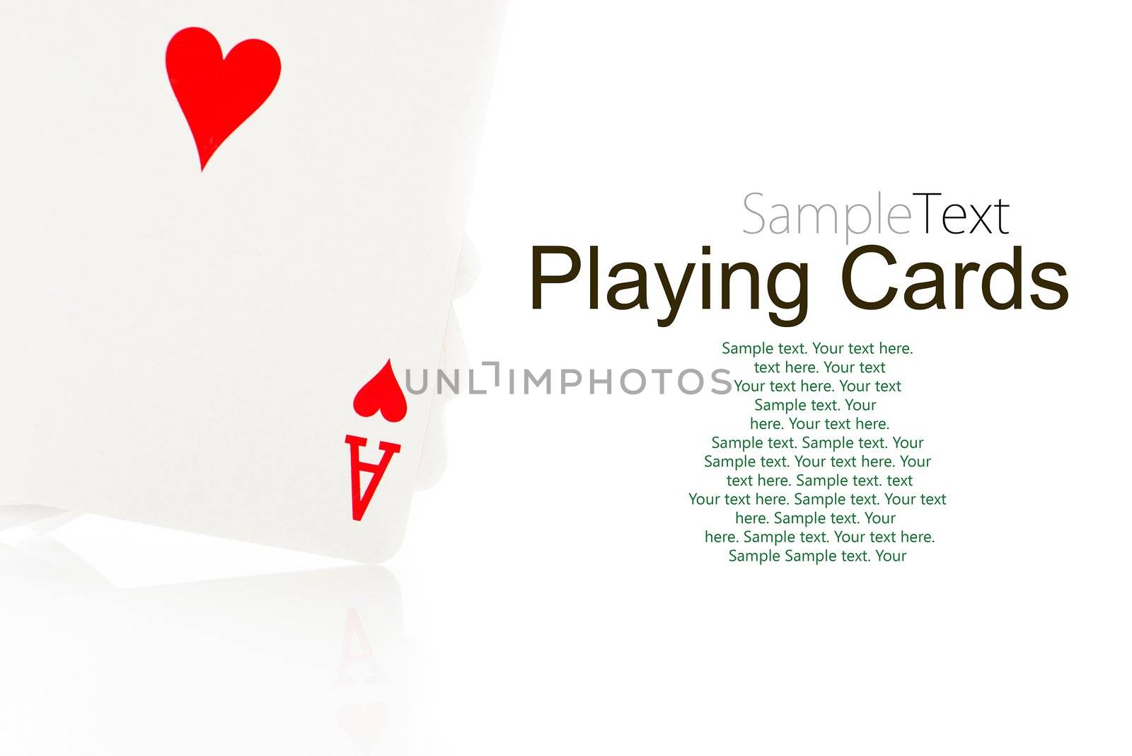 Playing cards - isolated on white background