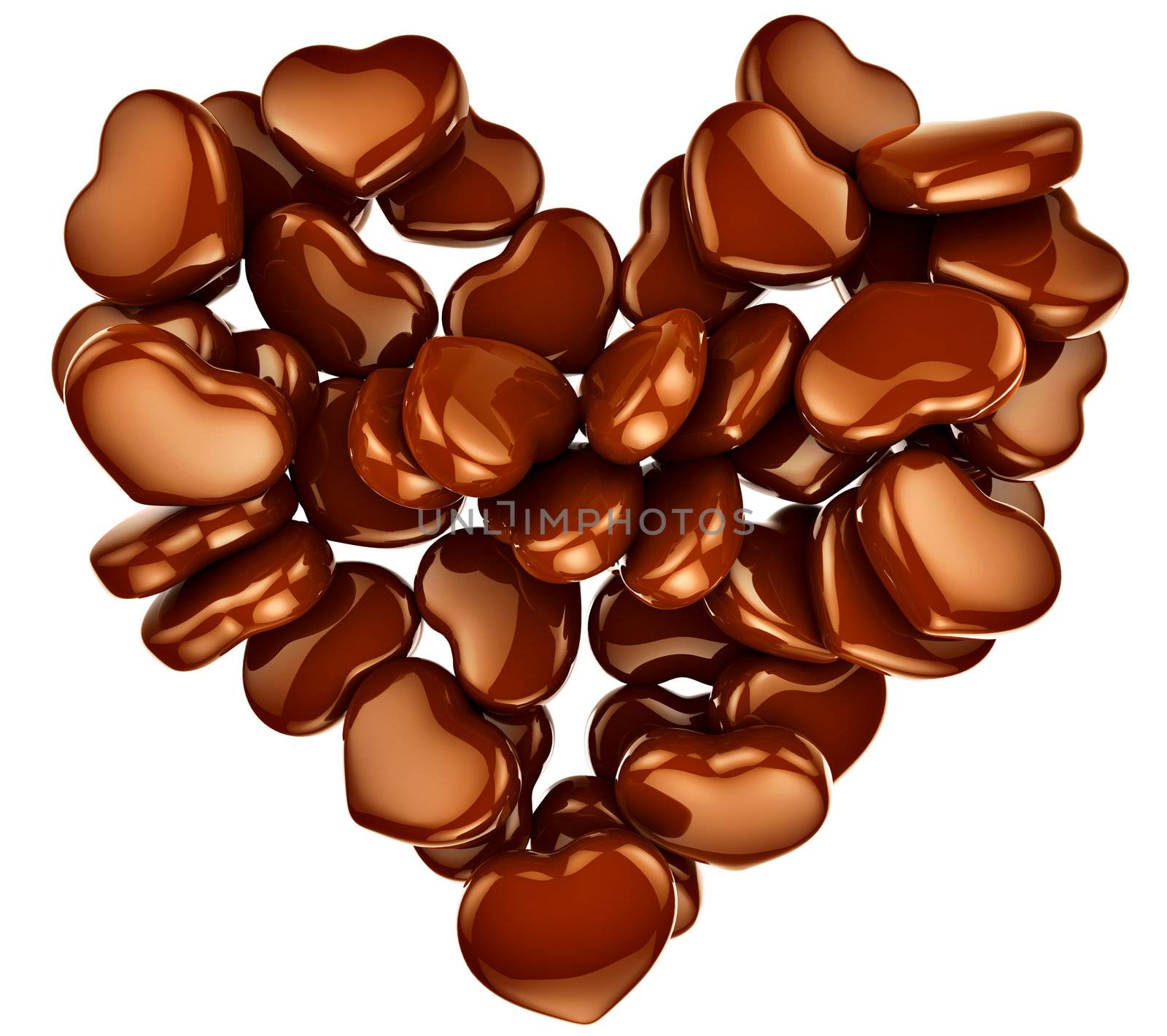 heart shape chocolate as gift for Valentine's Day by merzavka