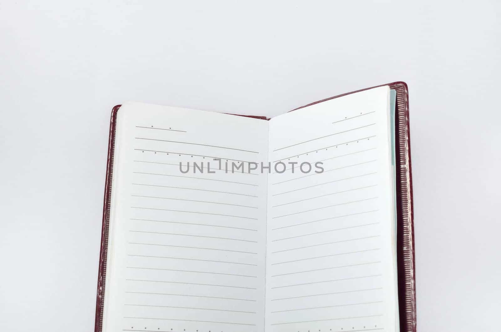 Blank notebook isolated on white