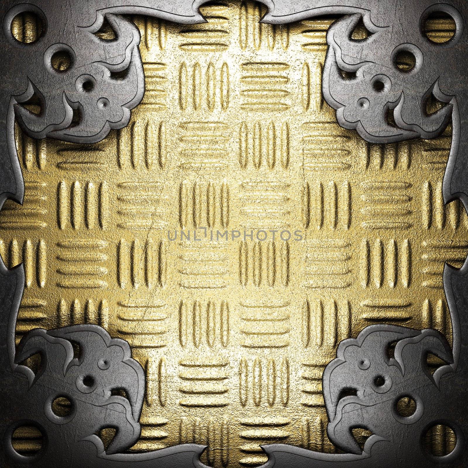 metal on gold made in 3D