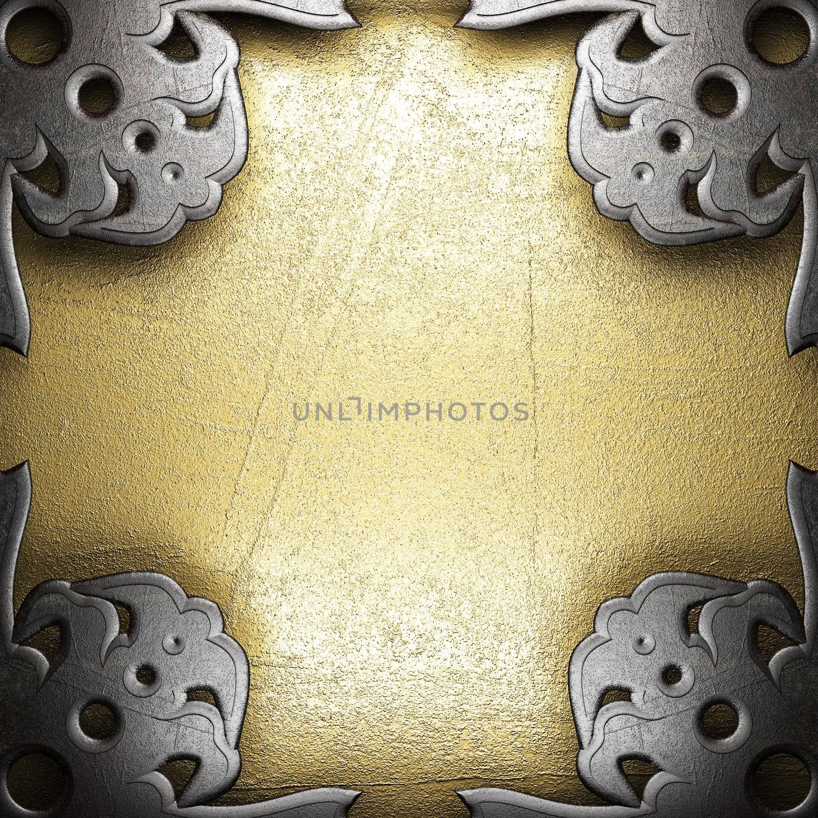 metal on gold made in 3D