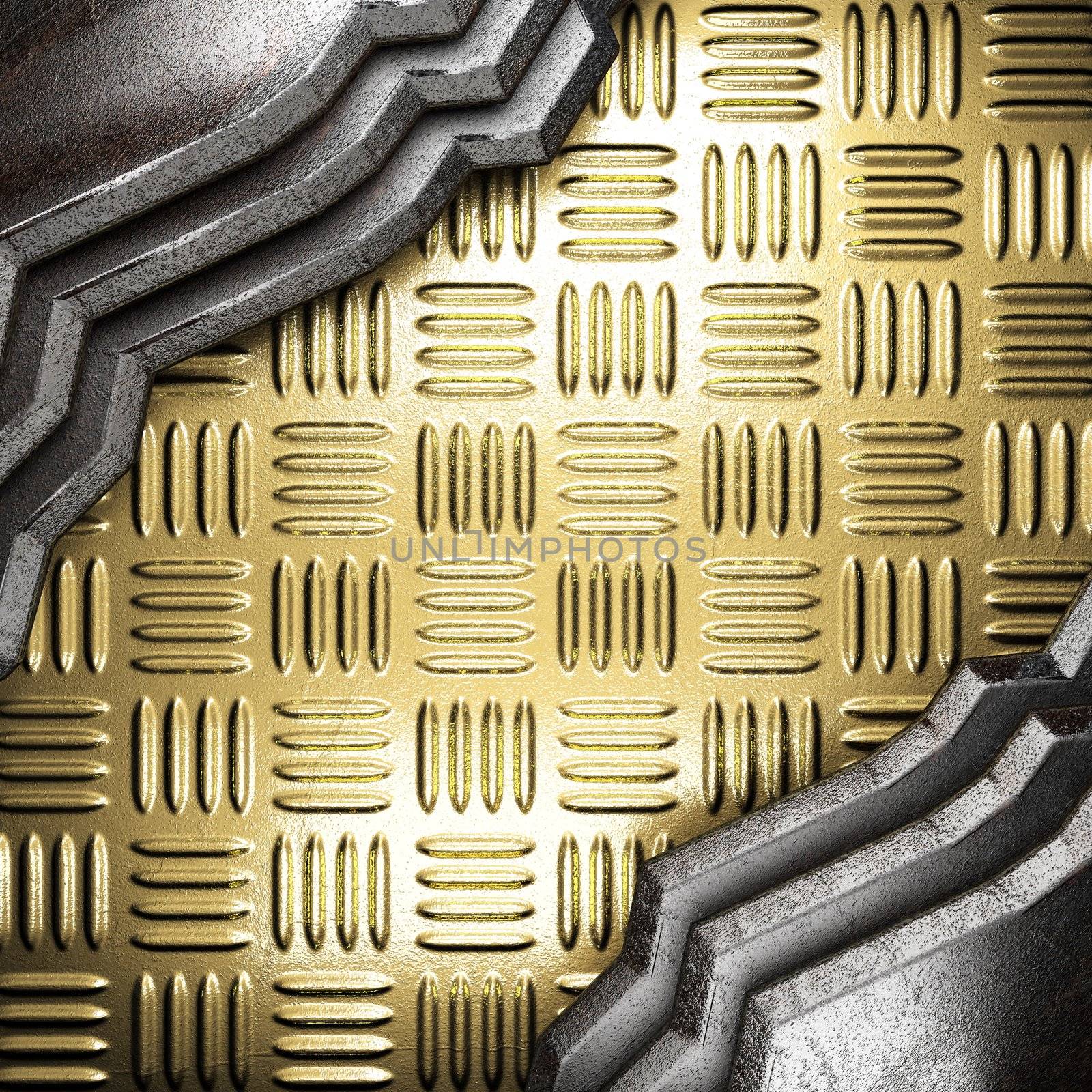 metal on gold made in 3D
