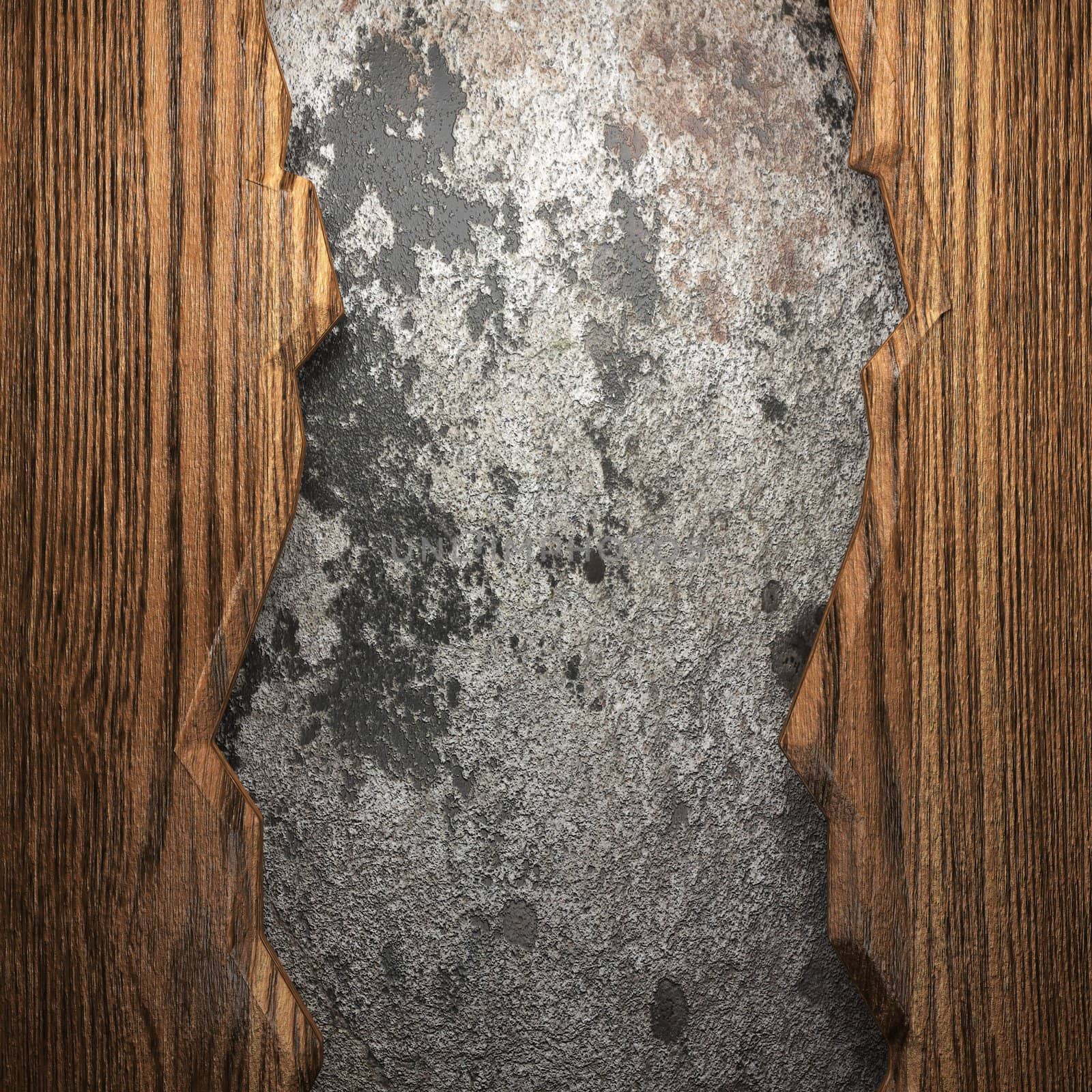 wood on wall made in 3D