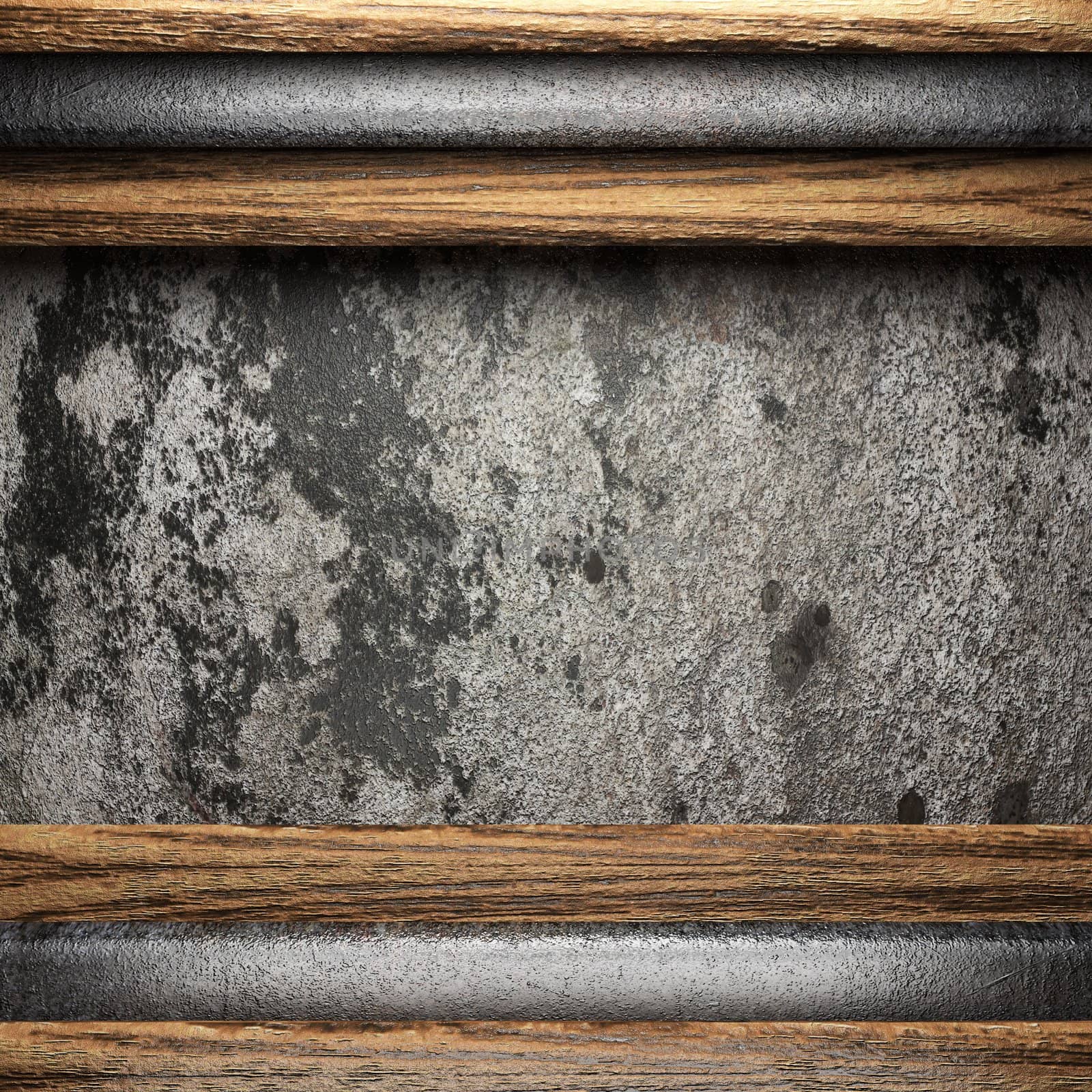 wood on wall made in 3D