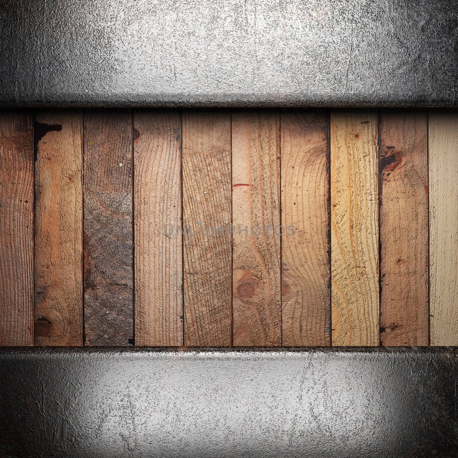 metal on wall made in 3d